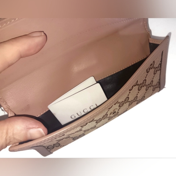 GUCCI GG PREOWNEDBEAUTIFULWALLET ,BEIGE AND BROWN